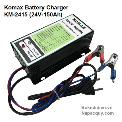Máy nạp ắc quy tự động 3 chế độ KOMAX KM-2415